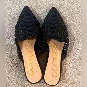 NWOT Black slip on flats